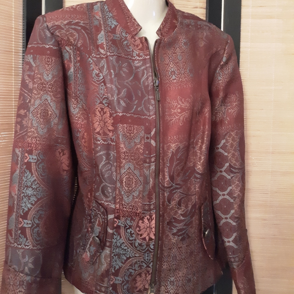 ⚜️ NWT BROOKE COLEMAN jacquard jacket Sz 12 NEW